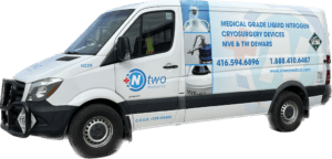 A delivery van for N2 Medical Inc on a transparent background.